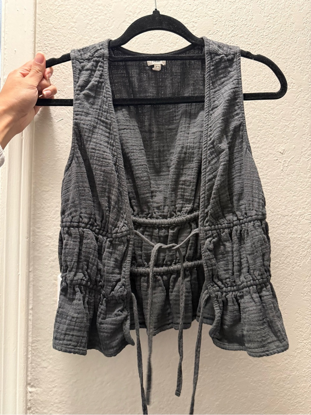 Tie front vest top